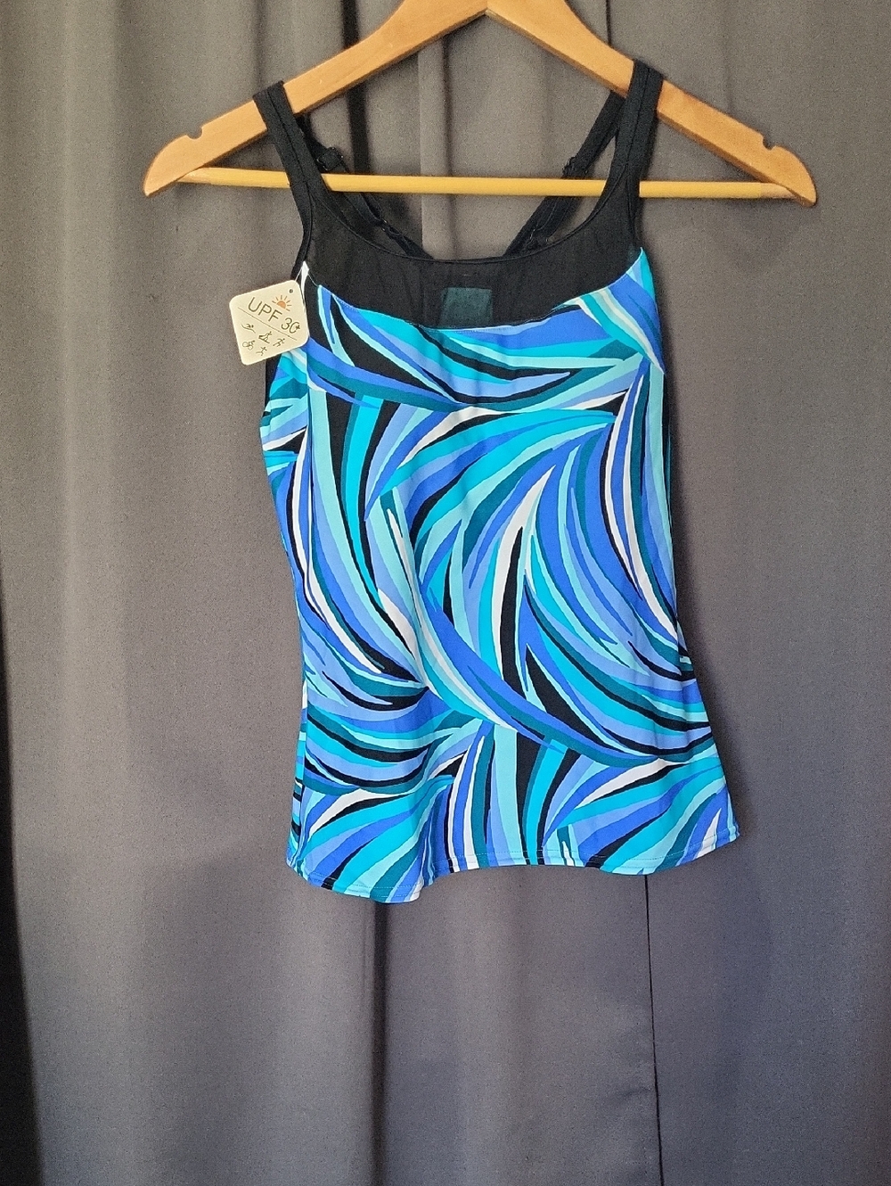 Blue Patterned Women's Tank Top - Brand: